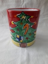 Large Shiny Red Starbucks Mug Christmas Tree &amp; Presents ~ Made In Italy - £15.69 GBP