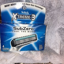 Schick Extreme 3  SubZero 3 Blades Razor Refill Cartridges - 4 Pack (1 Pack) - £13.80 GBP