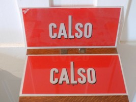 Vintage Pair of NOS “CALSO” Gas Station Pump Glass Signs - $84.15