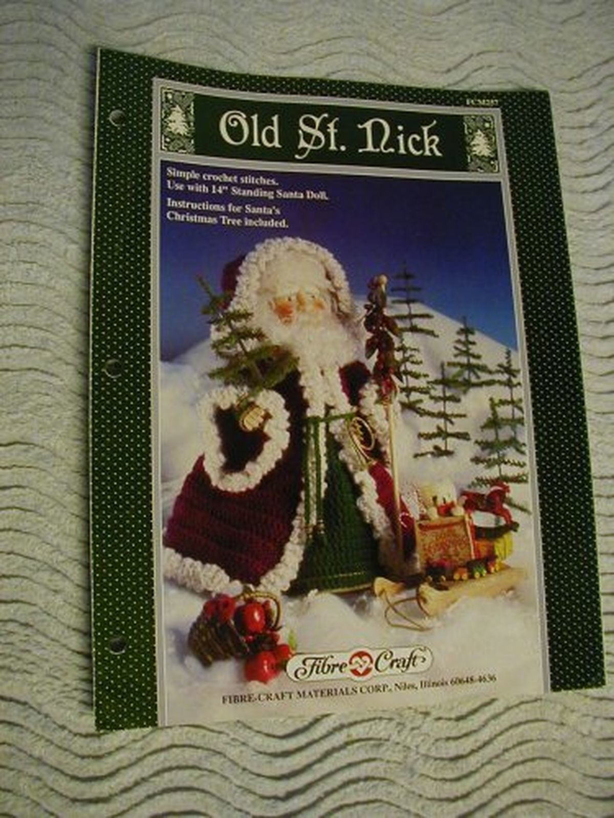 Old St Nick Simple crochet stitches 14” Standing Santa Doll Christmas Tree - $10.58