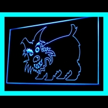210075B Scottie Puppy Noble Purebred Grooming Cute Beware of Dog LED Light Sign - £17.57 GBP