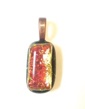 Mystery “G&quot; Dichroic Fused Glass Pendant - £16.12 GBP