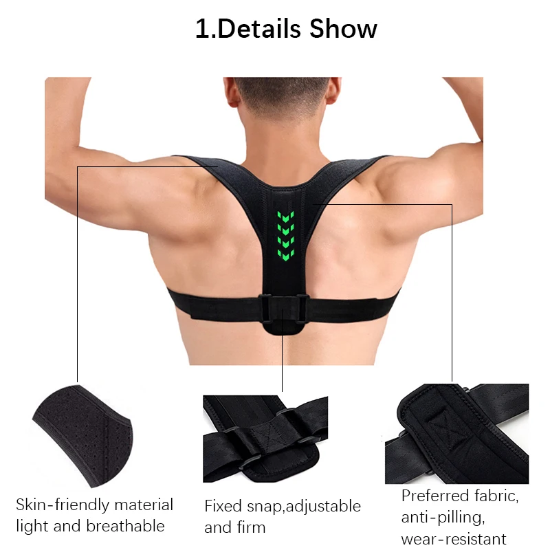 Isible shoulder posture corrector unia spine ak health correction belt home office thumb155 crop