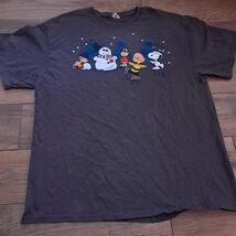 Vintage Peanuts Charlie Brown Snoopy Christmas Shirt Size XL snowman Del... - $20.00