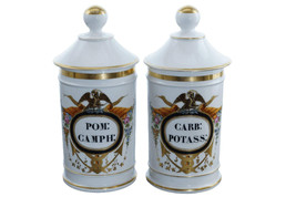 c1860 Old Paris Apothecary Jars Eagle and Anchor for Mexican Market - $1,305.32