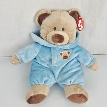 Ty Pluffies Baby Bear Blue Tan Bear Plush in Pajamas PJs Stuffed Animal 2010 NWT - $33.65