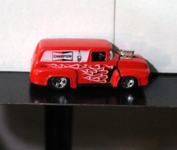 Hot Wheels Red ‘56 Ford F-100 Champion Spark Plugs 1999 Malaysia B3 - £10.24 GBP