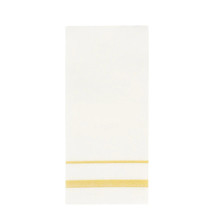 Disposable Guest Paper Fiber Towels White Gold Line Design Napkins 100pcs - £31.36 GBP