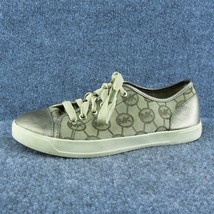 Michael Kors  Women Sneaker Shoes Bronze Textile Lace Up Size 7 Medium - £19.78 GBP