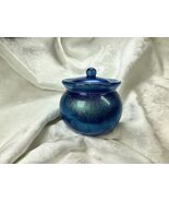 Lidded Jar Handmade In Hawaii Resin Blue Green Chameleon Colors Covered ... - $25.21 CAD