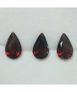 Natural Garnet Pear Faceted Cut 15X9mm Burgundy Color SI1 Clarity Loose ... - £90.05 GBP
