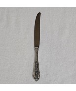 VTG Wallace Rose Point Sterling Silver Handle Dinner Knife 9 1/8&quot; No Mon... - $73.22 CAD