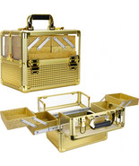 VP018 - Gold Ice Cube Armored Acrylic 4-Tiers Accordion Trays Profession... - $1,896.85 MXN