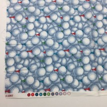 FQ Fat Quarter Quilting Fabric 18&quot; x 22&quot; Overall Golf Balls Tee - £5.46 GBP