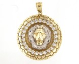 Lion Unisex Charm 10kt Yellow and White Gold 388333 - $269.00