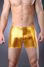Thunderbox Chrome Metal Gold Pouch Shorts Party Costume Dance S, M, L, XL - £23.98 GBP
