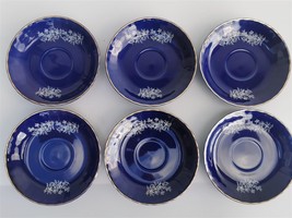 Set 6 Sauces Vintage ARPO Curtea De Arges Fine Porcelain Hand Painted Romania - £29.04 GBP