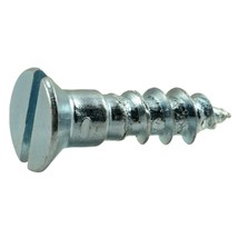 #10 x 3/4&quot; Zinc Plated Steel Slotted Flat Head Wood Screws (36 pcs.) - £7.80 GBP