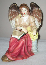 O&#39;WELL Porcelain Angel Figurine Hand Painted reading from a Book - £13.68 GBP