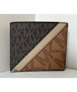 New Michael Kors Cooper Men&#39;s Billfold Wallet Brown multi - €44,77 EUR