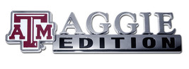 texas a&amp;m aggie edition logo chrome auto car emblem usa made - £32.14 GBP