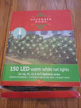 December Home 150 LED Warm White Net Lights 24 Sq Ft. Indoor/Outdoor - £26.89 GBP