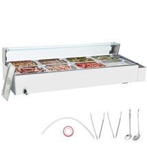 VEVOR Commercial Electric Food Warmer Countertop Buffet 8*8Qt with Glass Shield - $776.32