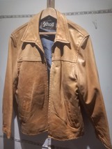 Vintage Schott NYC Bomber Jacket Size M Rare Leather Yellow Mustard - $89.72