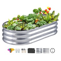 VEVOR Galvanized Raised Garden Bed Planter Box 48.2x24.6x11&quot; Flower Vege... - $71.80