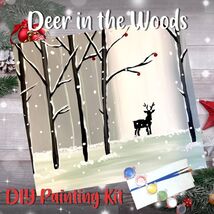 Deer in the Woods Painting Kit - Paint Your Own - Hand-Drawn - Canvas Pa... - $38.00