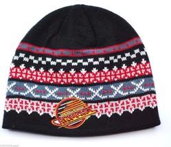 Vancouver Canucks  CCM Classic NHL Cross Stick Knit Winter Hockey Hat Be... - £15.04 GBP
