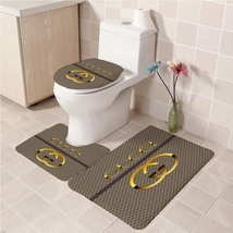 3Pcs/set Gucci 004 Bathroom Toliet Mat Set Anti Slip Bath Mat Floor Deco... - £26.08 GBP+