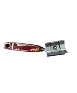Vintage Ekco Metal Knife Sharpener Pull-Through Red Wood Handle 1960&#39;s - £12.87 GBP