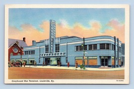 Greyhound Bus Terminal Louisville Kentucky KY UNP Linen Postcard D18 - £3.85 GBP