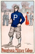 Decor Poster.Wall room design.Vintage interior.Penn Football College.Blue.12484 - $17.82+