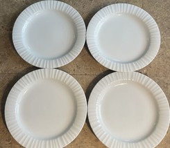 Set of 4 Corning Ware French White Tableware Casual 10-5/8&quot; Dinner Plates - £33.63 GBP