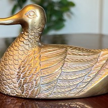 Waccamaw Brass Duck Decoy Paperweight Figurine Shelf Sitter Vintage India - £15.72 GBP