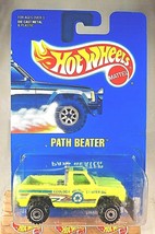 1991 Hot Wheels Blue Card #198 PATH BEATER Day-Glo Lime w/Chrome CT Spoke Wheels - £8.99 GBP