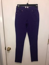 NWT Pajama Jeans Purple Pull On Pants SZ XXS Loungewear Skinny Leg Waist... - $19.79