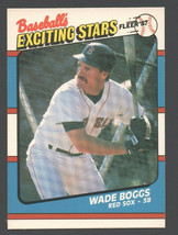 Boston Red Sox Wade Boggs 1987 Fleer Exciting Stars Baseball Card #4 nr mt - £0.39 GBP