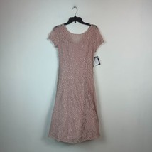 SLNY Womens 8 Light Pink Rose Lace Sequined Knee Length Dress NWT BX32 - £50.92 GBP