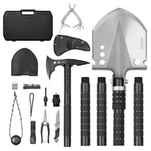 Survival Shovel Survival Axe 28-in-1 Camping Folding Shovels with Hatchet - $124.72