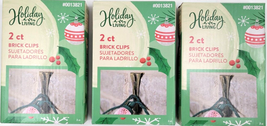 Lot of 3 Holiday Living 2 Pack Christmas Lights Brick Clips 13821 Holds ... - $15.00