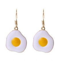 Cute Eggs Acrylic Earrings Sweet Cartoon Fried Eggs Funny Earrings for Women Par - £6.36 GBP