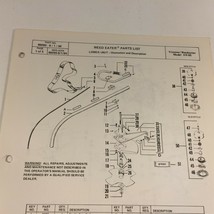 1984 Weed Eater Model XR-85 Trimmer Weedcutter Parts List 66093 - £11.76 GBP