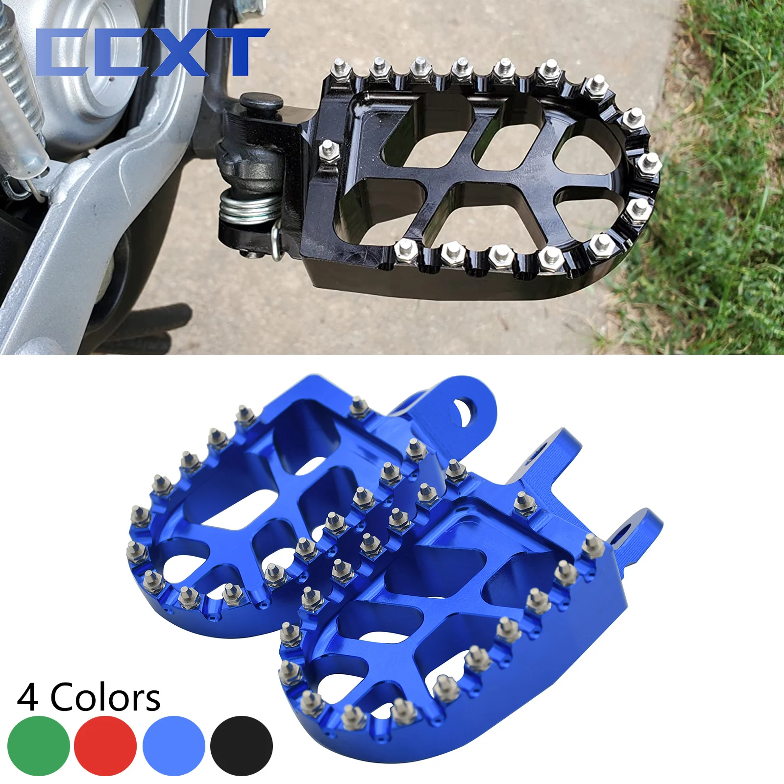 Motorcycle Footpegs Foot Pegs Pedal Footrest For Honda CR80R CR85R CRM25... - $44.76+