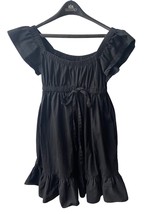 New Directions Dress Womens Size 6 Black Tiered Midi Prarie Peasant - £14.42 GBP