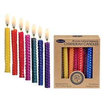 Rite Lite Judaica Hand Rolled Honeycomb Beeswax Hanukkah Candles, 45 Count Chanu - £14.46 GBP