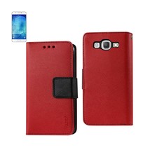 [Pack Of 2] Reiko Samsung Galaxy A8(2016) 3-In-1 Wallet Case In Red - £20.11 GBP