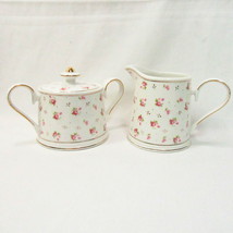Grace&#39;s Teaware Victorian Rose Floral Cream and Sugar with Lid Set - £33.57 GBP